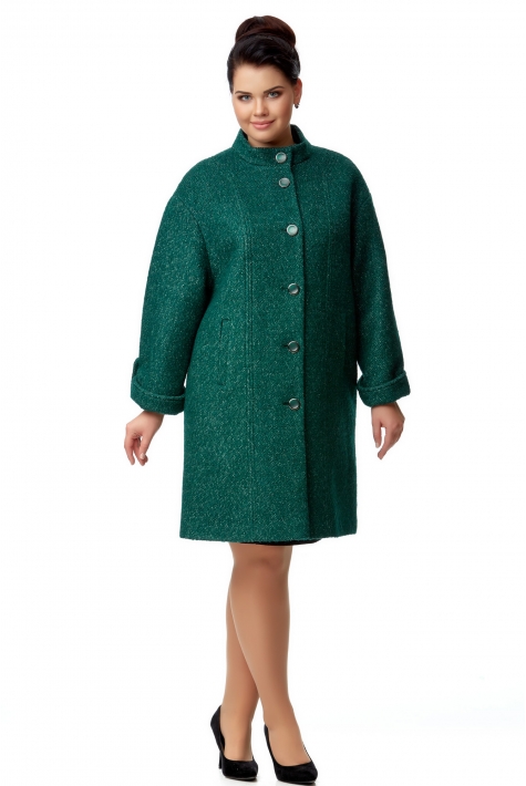 Женское пальто из текстиля с воротником 8000931