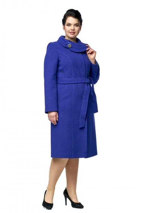 Женское пальто из текстиля с воротником 8001019
