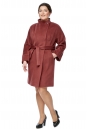 Женское пальто из текстиля с воротником 8001773