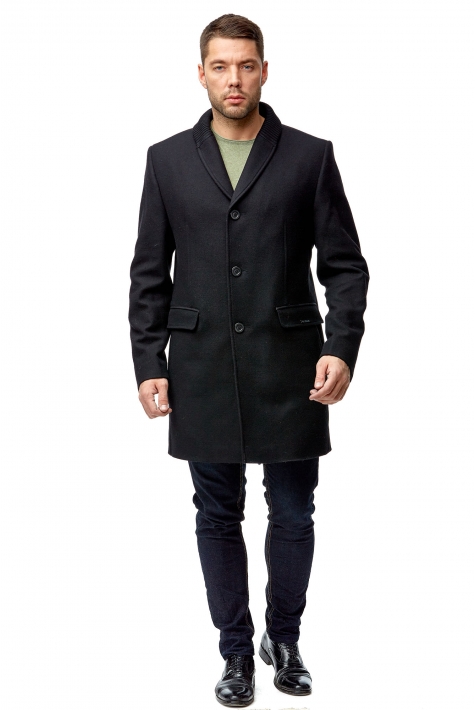 Мужское пальто из текстиля с воротником 8001787