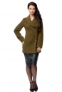 Женское пальто из текстиля с воротником 8001879