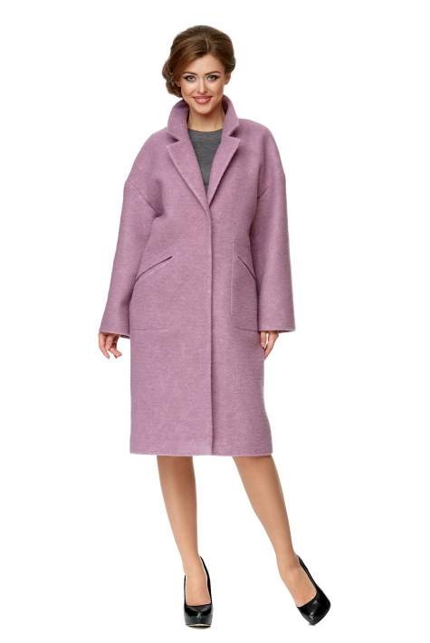 Женское пальто из текстиля с воротником 8001977