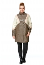 Женское кожаное пальто из натуральной кожи с воротником 8002042