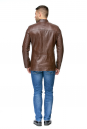 Мужская кожаная куртка из натуральной кожи с воротником 8002308-3