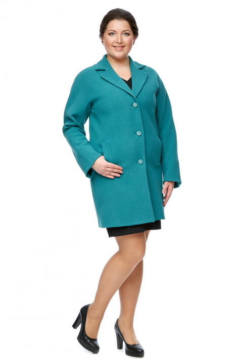 Женское пальто из текстиля с воротником 8002479