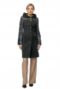 Женское пальто из текстиля с капюшоном 8002742