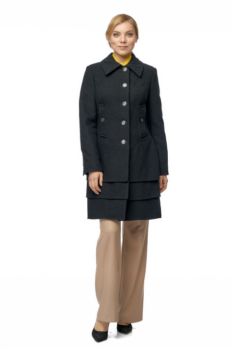Женское пальто из текстиля с воротником 8003063