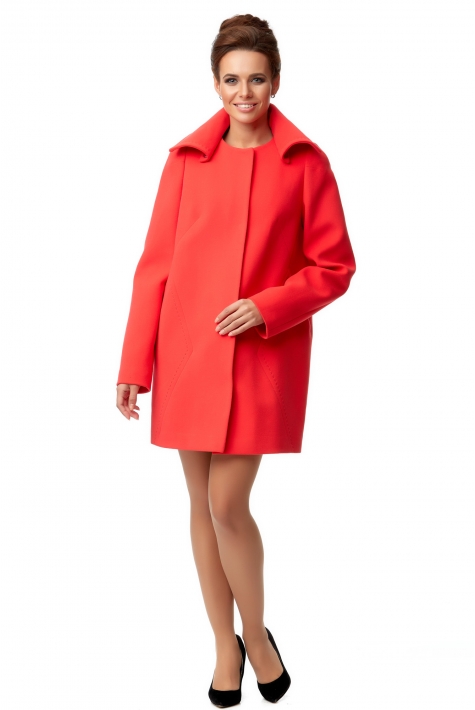Женское пальто из текстиля с воротником 8003151