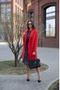 Женское пальто из текстиля с воротником 8007119