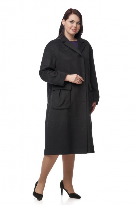 Женское пальто из текстиля с воротником 8009797