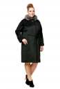 Женское пальто из текстиля с воротником, отделка блюфрост 8009900-2