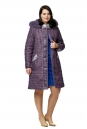 Женское пальто из текстиля с капюшоном, отделка песец 8009978-3