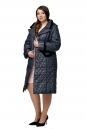 Женское пальто из текстиля с капюшоном, отделка норка 8010064-2