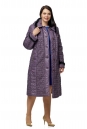 Женское пальто из текстиля с капюшоном, отделка норка 8010076