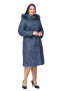 Женское пальто из текстиля с капюшоном, отделка песец 8010106-2