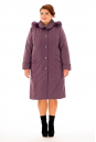 Женское пальто из текстиля с капюшоном, отделка песец 8010117-2
