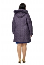 Женское пальто из текстиля с капюшоном, отделка песец 8010187-3