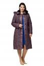 Женское пальто из текстиля с капюшоном, отделка песец 8010208-2