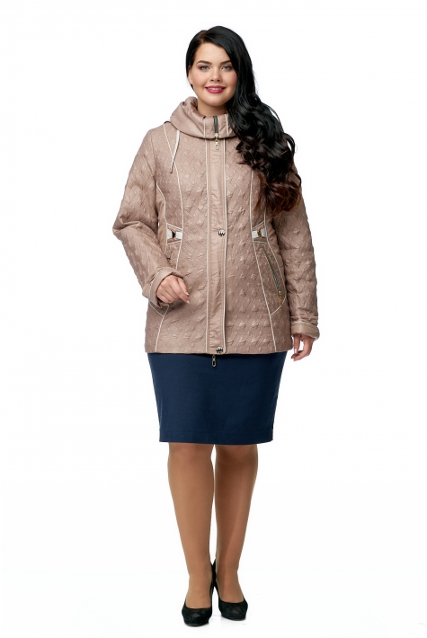 Куртка женская из текстиля с капюшоном 8010443