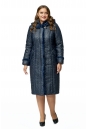 Женское пальто из текстиля с капюшоном, отделка песец 8010606-2
