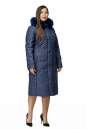 Женское пальто из текстиля с капюшоном, отделка песец 8010631-2