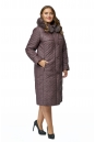 Женское пальто из текстиля с капюшоном, отделка песец 8010632-2