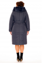 Женское пальто из текстиля с капюшоном, отделка кролик 8010647-3
