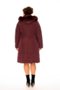 Женское пальто из текстиля с капюшоном, отделка песец 8010651-3