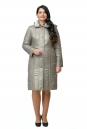 Женское пальто из текстиля с капюшоном, отделка искусственный мех 8011875