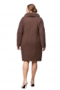 Женское пальто из текстиля с воротником, отделка песец 8012087-3