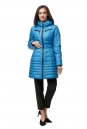Женское пальто из текстиля с капюшоном 8012373