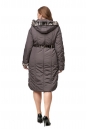 Женское пальто из текстиля с капюшоном, отделка искусственный мех 8012385-3