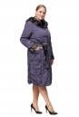 Женское пальто из текстиля с капюшоном, отделка искусственный мех 8012386-2