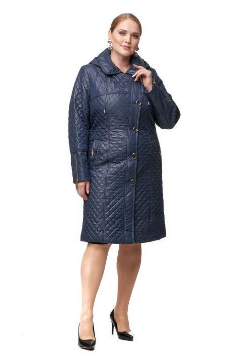 Женское пальто из текстиля с капюшоном 8012438