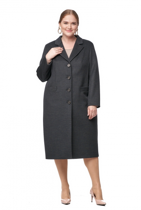 Женское пальто из текстиля с воротником 8012585