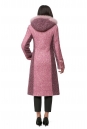 Женское пальто из текстиля с капюшоном, отделка песец 8012612-3
