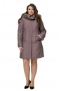 Куртка женская из текстиля с капюшоном, отделка песец 8012619