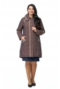 Женское пальто из текстиля с капюшоном 8012662