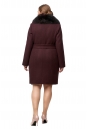 Женское пальто из текстиля с воротником, отделка песец 8012679-3