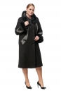 Женское пальто из текстиля с воротником, отделка песец 8012982