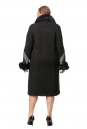 Женское пальто из текстиля с воротником, отделка песец 8012982-3