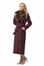Женское пальто из текстиля с воротником, отделка песец 8013266-3