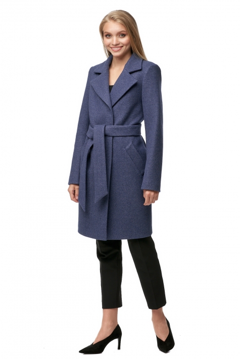 Женское пальто из текстиля с воротником 8013639