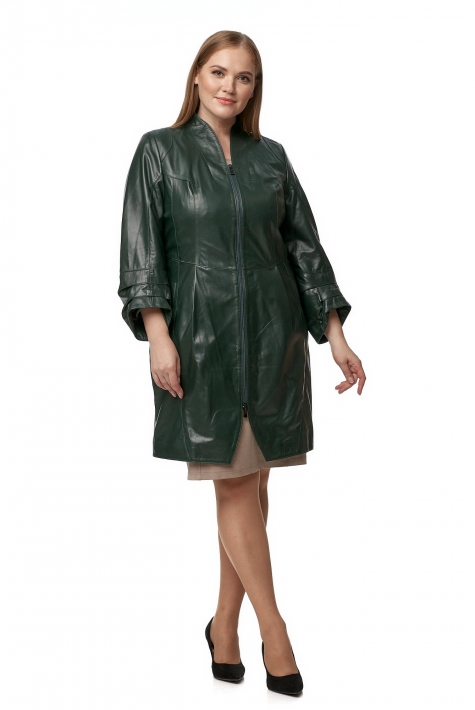 Женское кожаное пальто из натуральной кожи с воротником 8013668