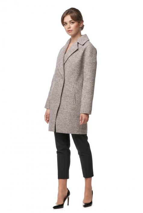 Женское пальто из текстиля с воротником 8013670