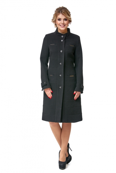Женское пальто из текстиля с воротником 8013677