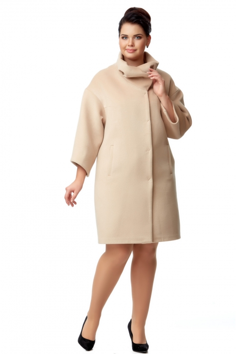 Женское пальто из текстиля с воротником 8013678