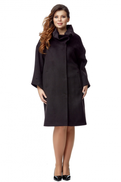 Женское пальто из текстиля с воротником 8013679