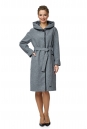 Женское пальто из текстиля с капюшоном 8013690