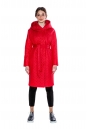Женское пальто из текстиля с капюшоном 8013704-2